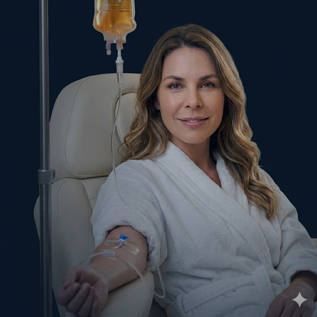 Paciente recebendo terapia injetável na Sorovitta